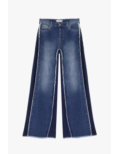 Please Femme jean forme large en denim bleu 2 teintes