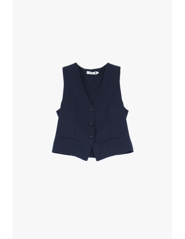 Please Femme gilet de tailleur en crepe fluide