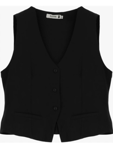 Please Femme gilet de tailleur coloris noir