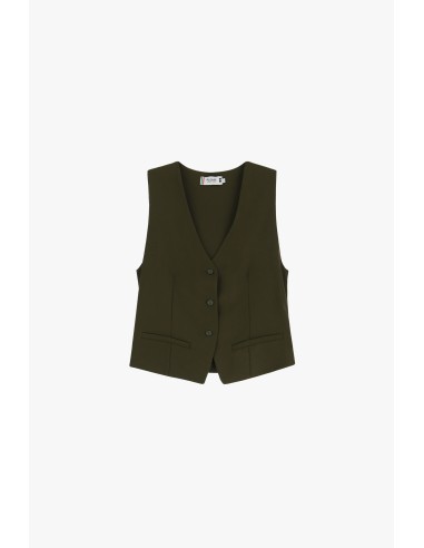 Please Femme gilet de tailleur coloris kaki (loden)