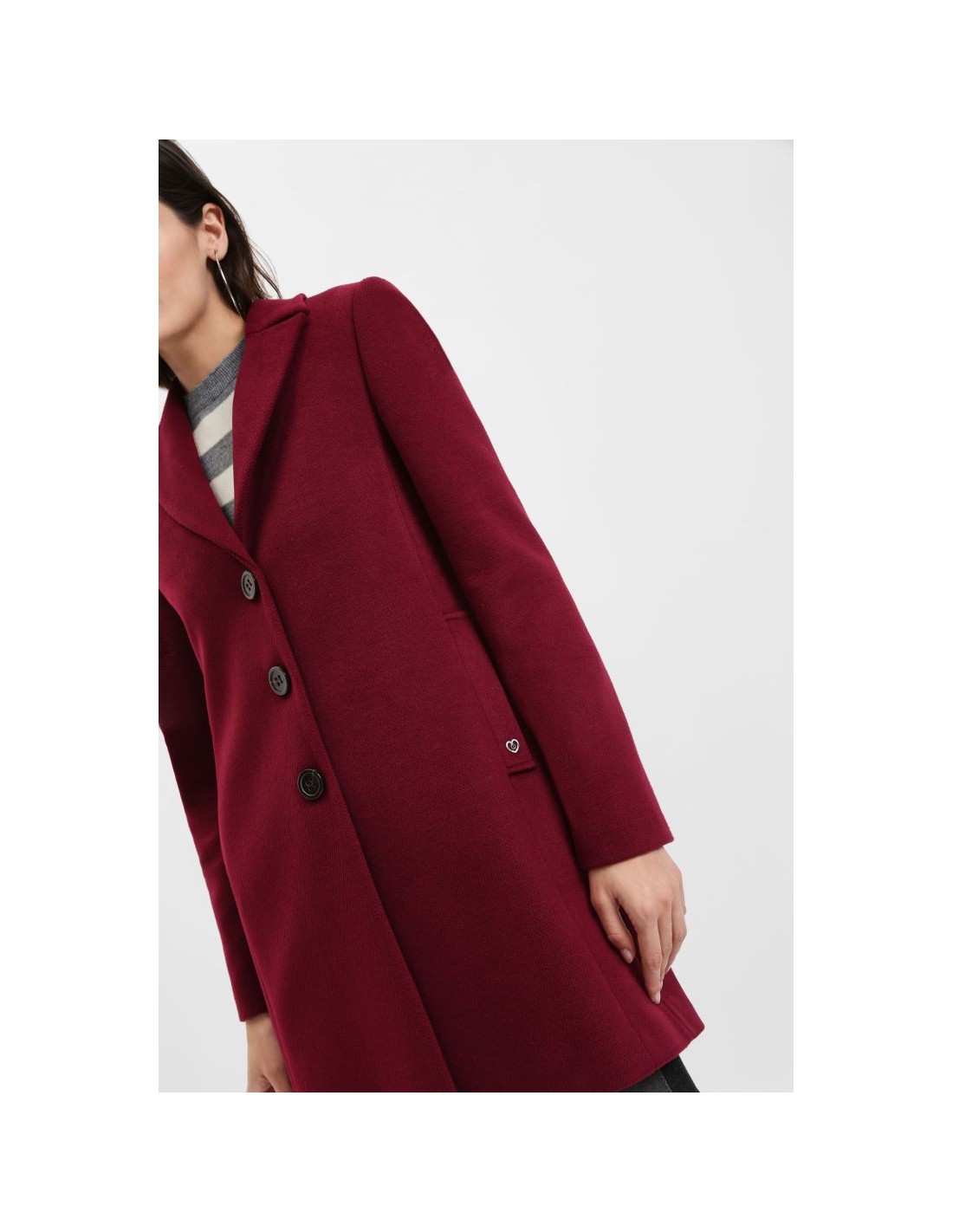 Manteau court bordeaux femme hotsell