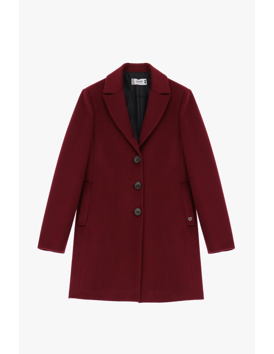 Manteau rouge shops cintré femme