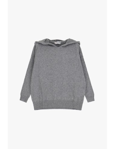 Please Femme pull capuche en viscose coloris gris (grigio)