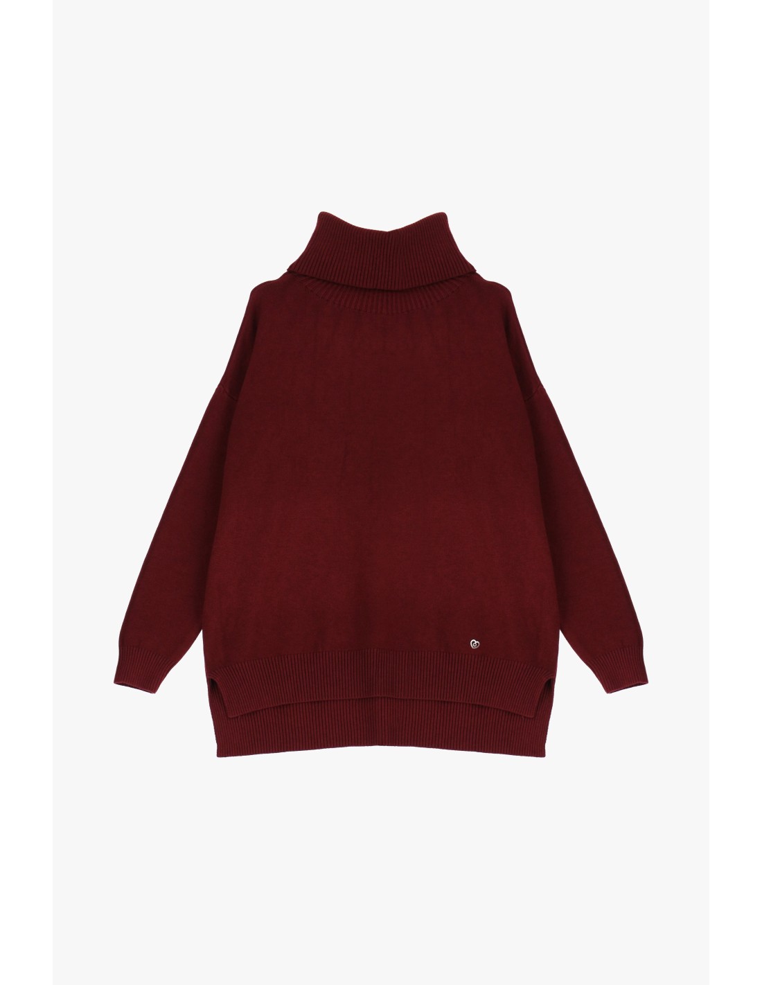 Pull col roulé bordeaux orders femme