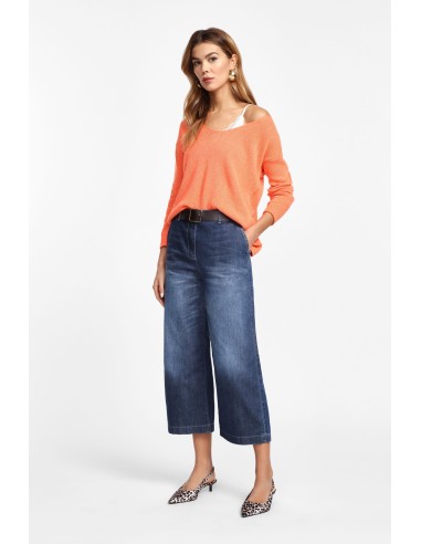 Please Femme pantalon 7/8e forme chino baggy en jean