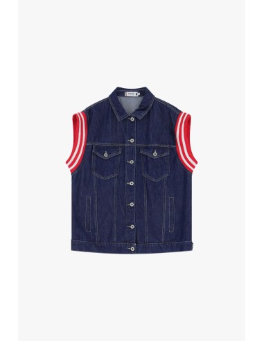 Please femme Gilet oversize en Jean