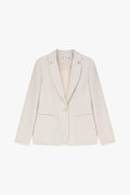 Blazer de tailleur femme – crêpe fluide, packshot, coloris écru – Please
