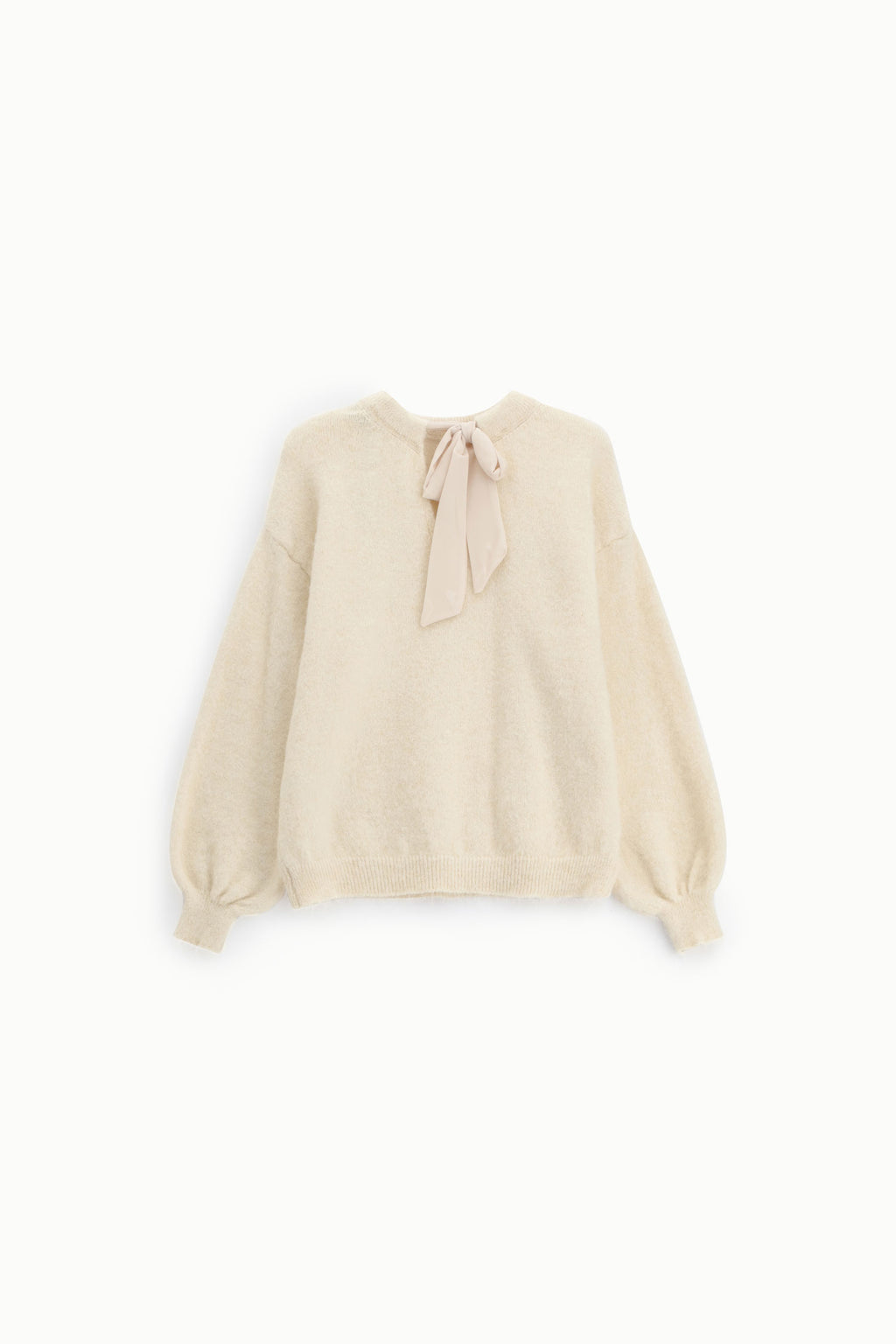 Pull femme manches ballon avec nœud au dos – Please