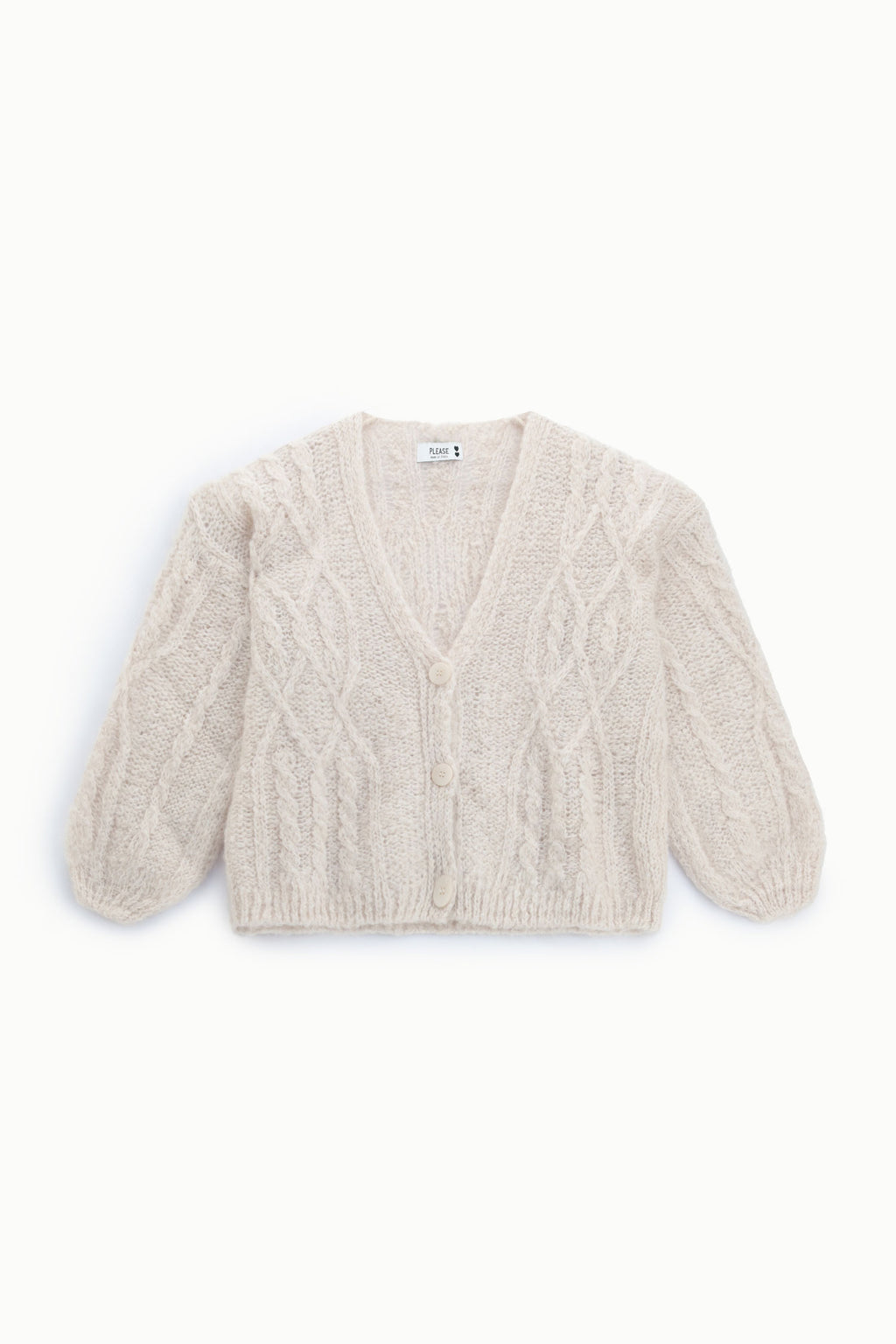 Cardigan torsadé à manches amples – Please