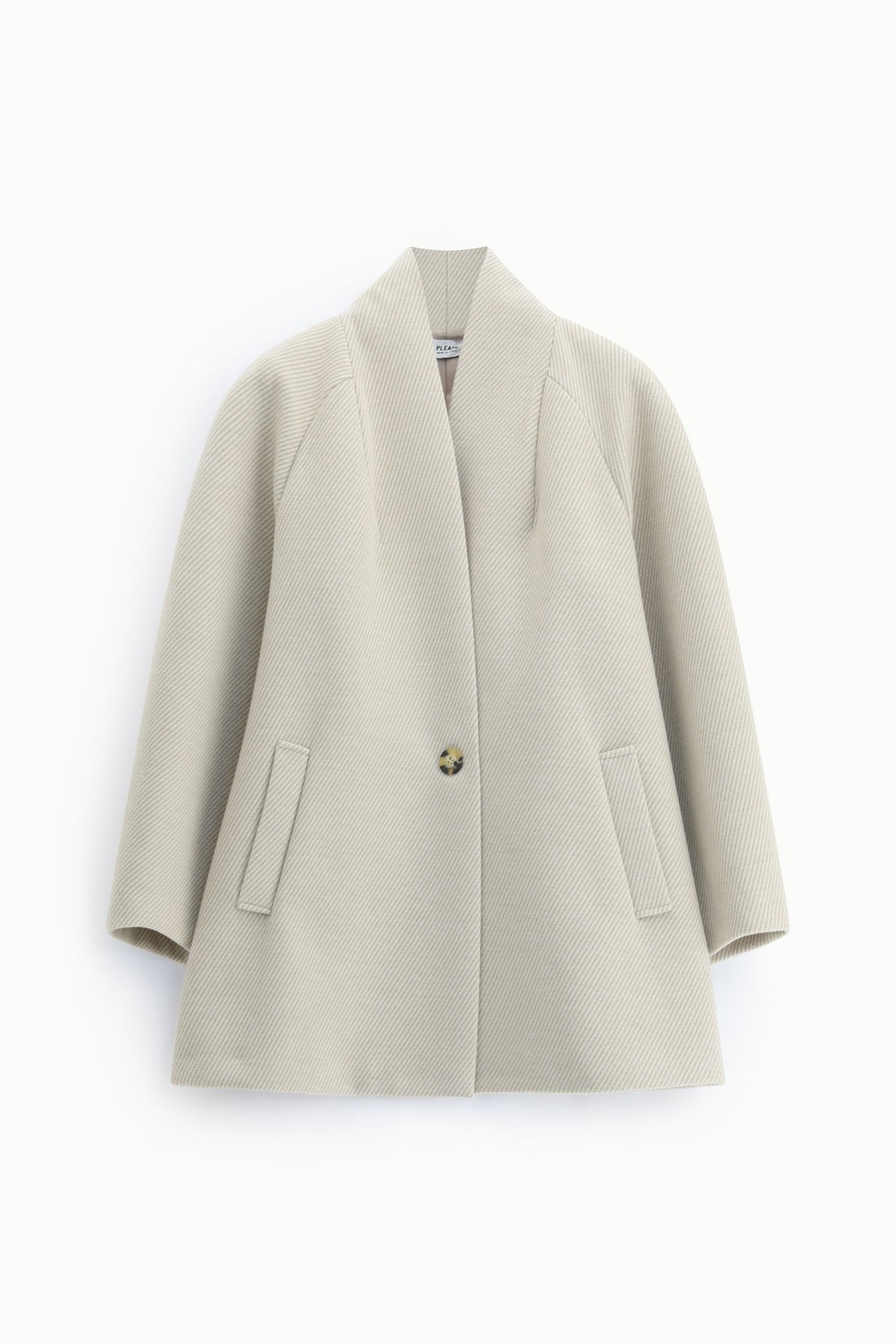 Manteau court boutonné à poches passepoilées – Please