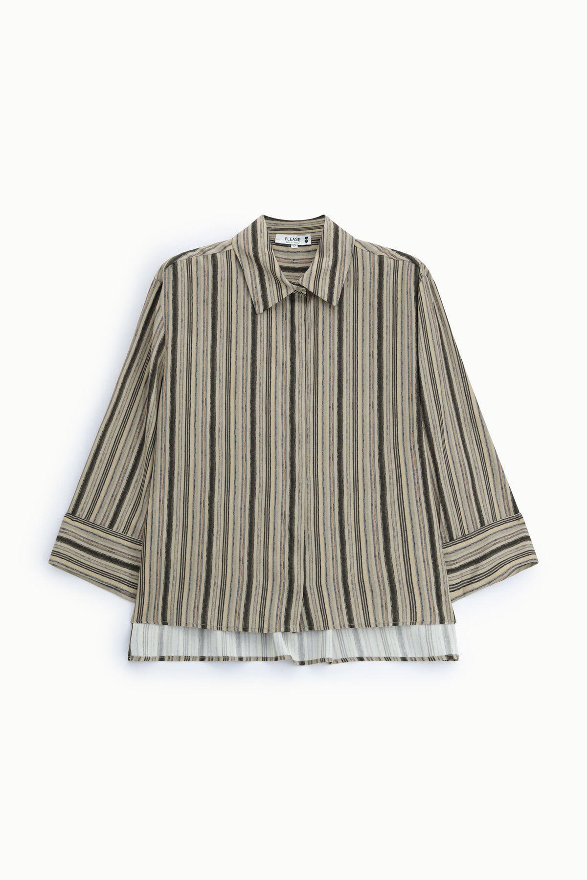 Chemise rayée à manches amples – Please