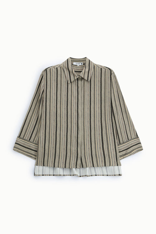 Chemise rayée à manches amples – Please