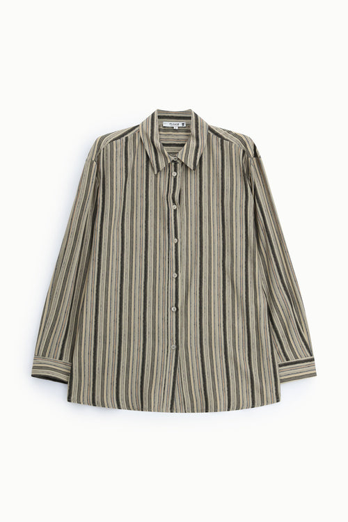 Chemise à rayures verticales coupe droite – Please