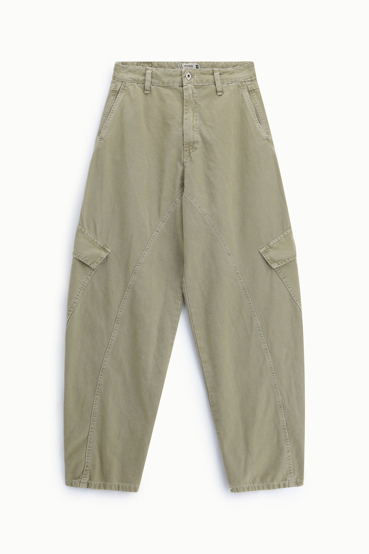 Pantalon large à poches cargo latérales – Please