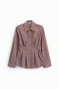 Chemise à carreaux avec pinces devant – Please