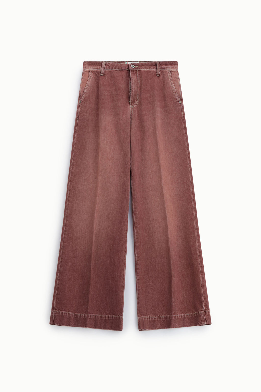 Jean taille haute jambe large à poches chino – Please