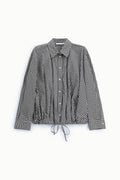 Chemise femme à carreaux vichy, bas coulissant – Please