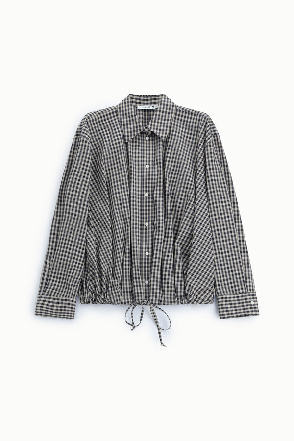 Chemise femme à carreaux vichy, bas coulissant – Please