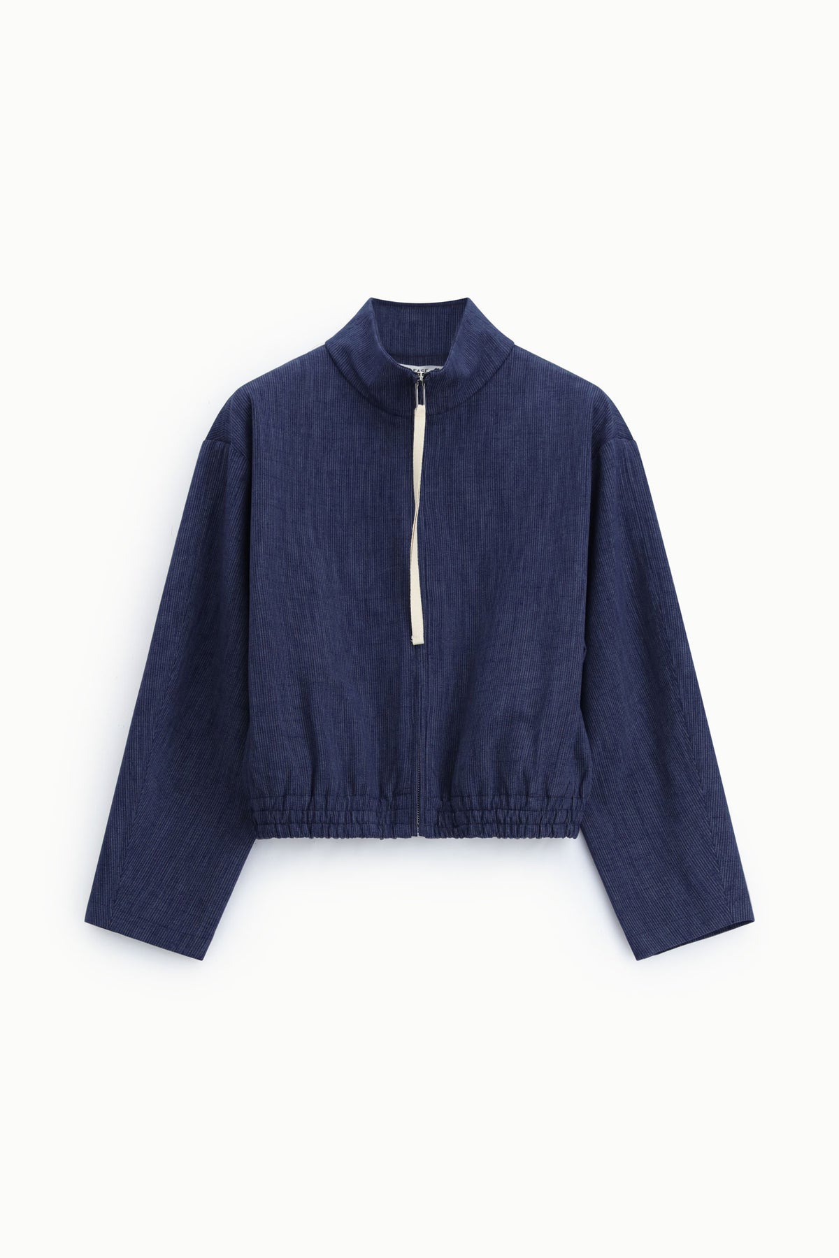 Sweat court col montant zippé – Please