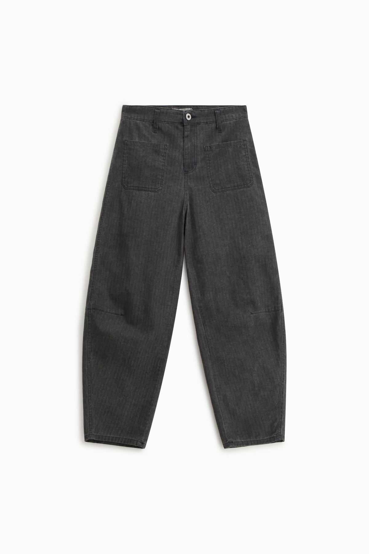 Pantalon balloon femme à poches plaquées, toile de coton – Please