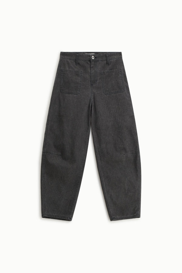 Pantalon balloon femme à poches plaquées, toile de coton – Please