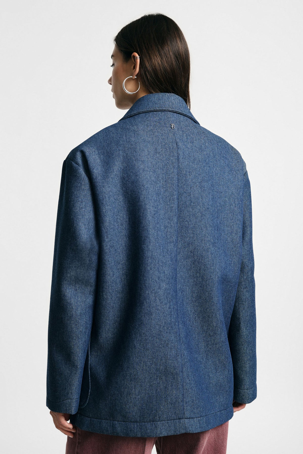 Manteau court croisé oversize femme, vue de dos – Please