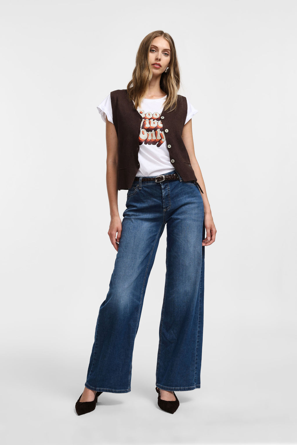 Jean baggy loose fit en denim délavé - Please