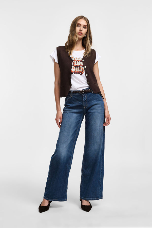 Jean baggy loose fit en denim délavé - Please