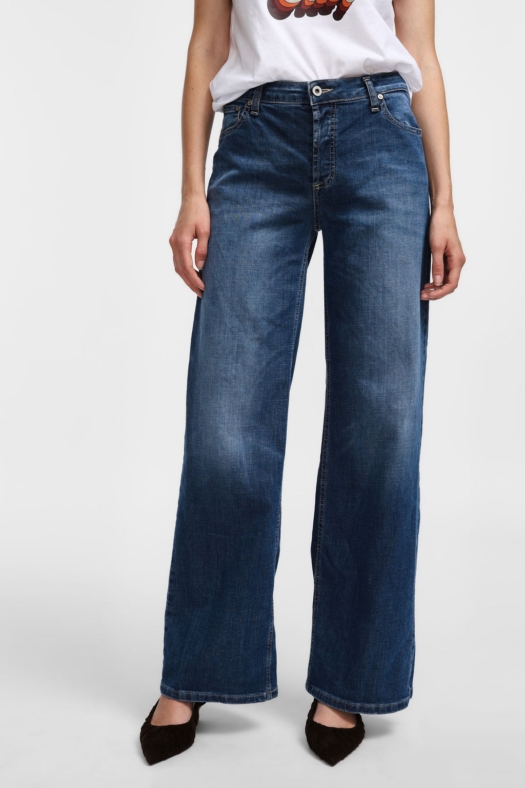 Jean baggy loose fit en denim délavé - Please