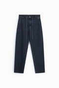 Jean baggy taille haute à ceinture corde – Please