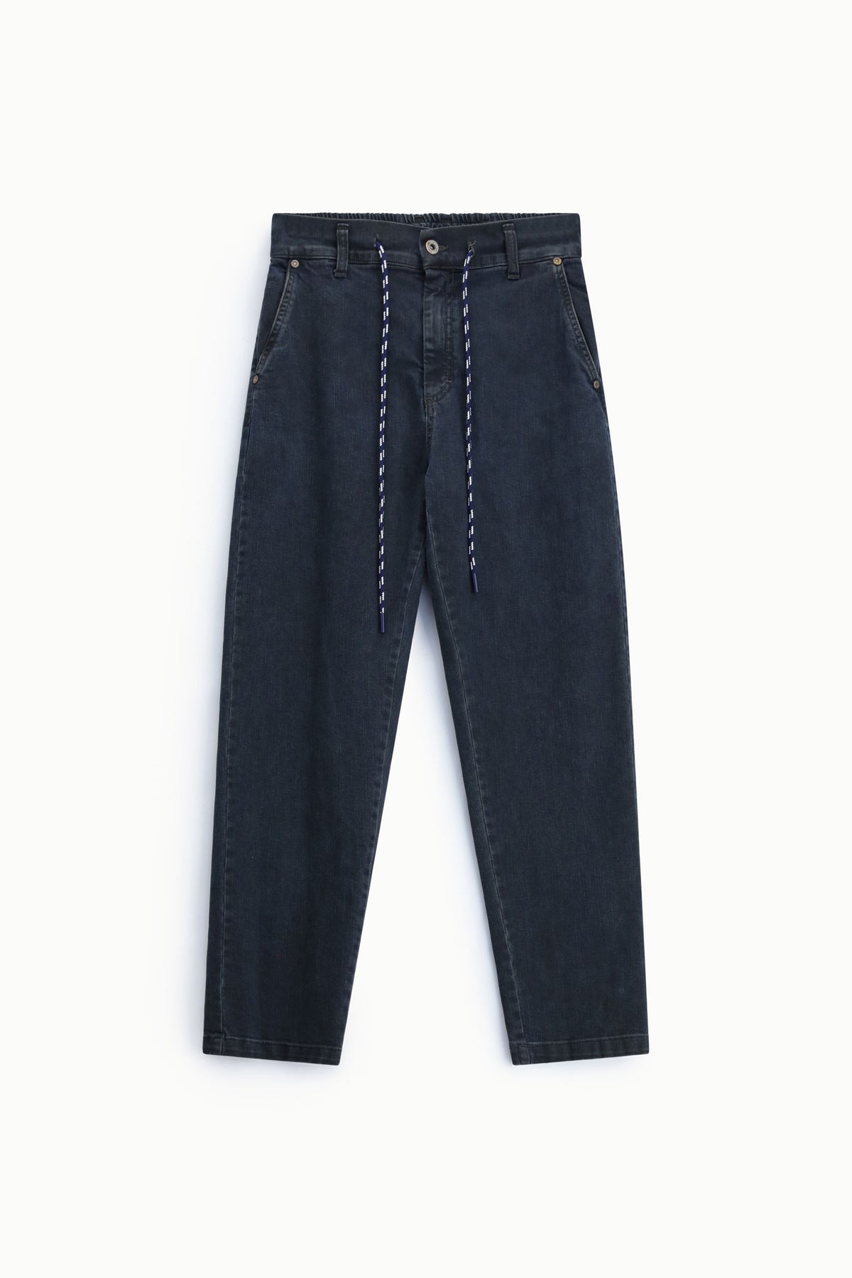Jean baggy taille haute à ceinture corde – Please