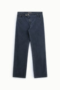 Jean droit taille moyenne à double bouton – Please