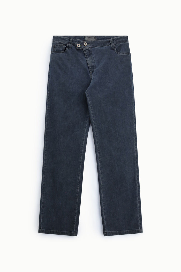 Jean femme droit taille moyenne – fermeture double bouton – Please
