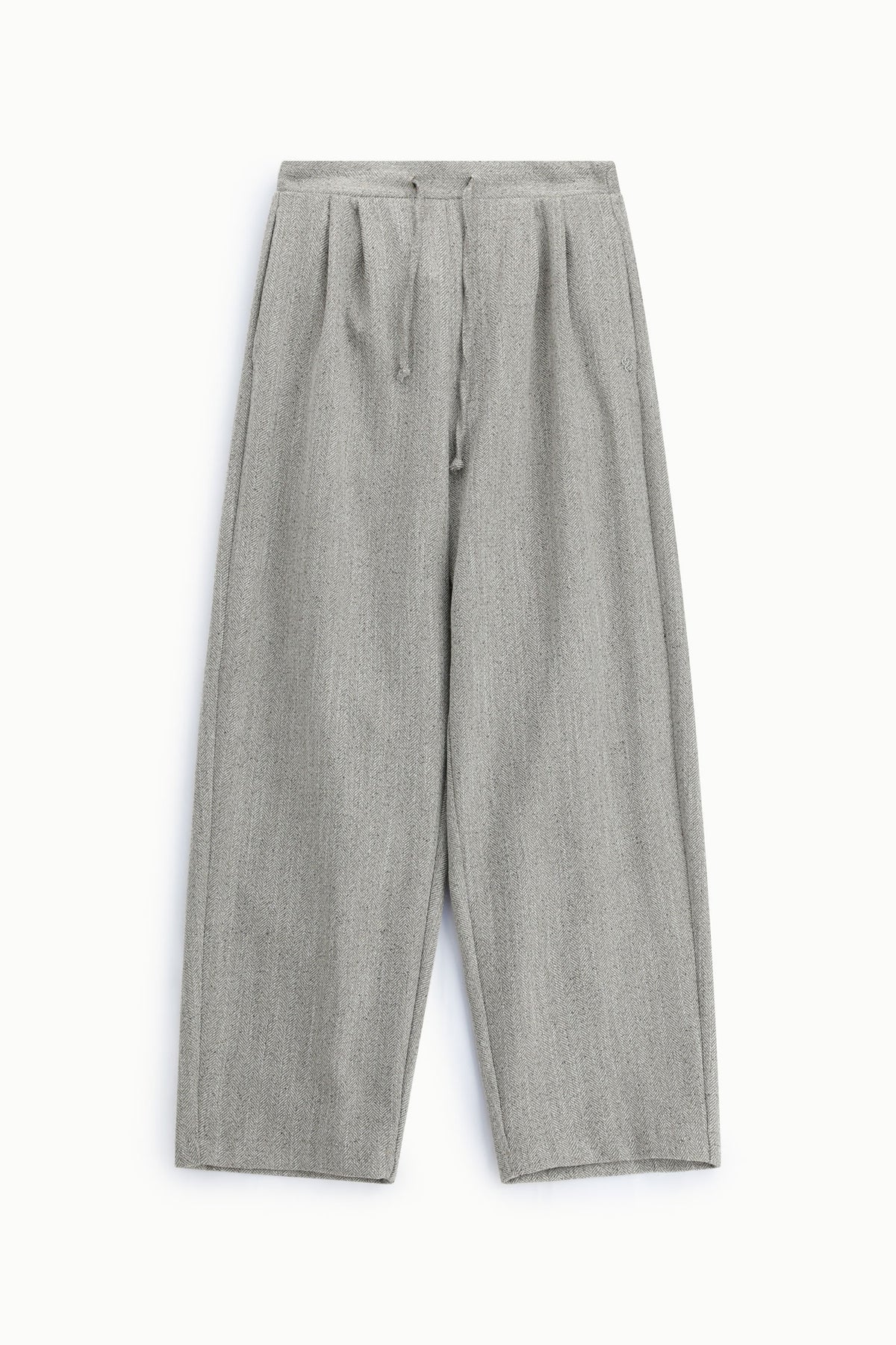 Pantalon palazzo taille haute à pinces et cordon – Please