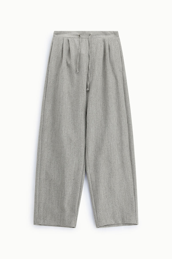Pantalon palazzo taille haute à pinces et cordon – Please