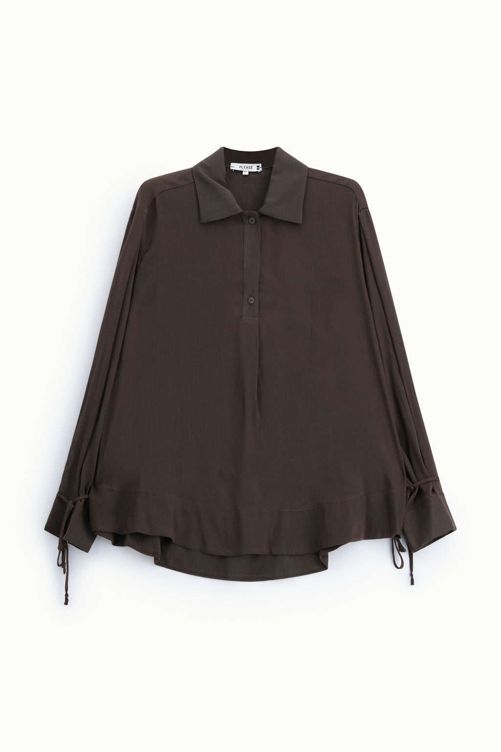 Chemise fluide à liens coulissants aux poignets – Please