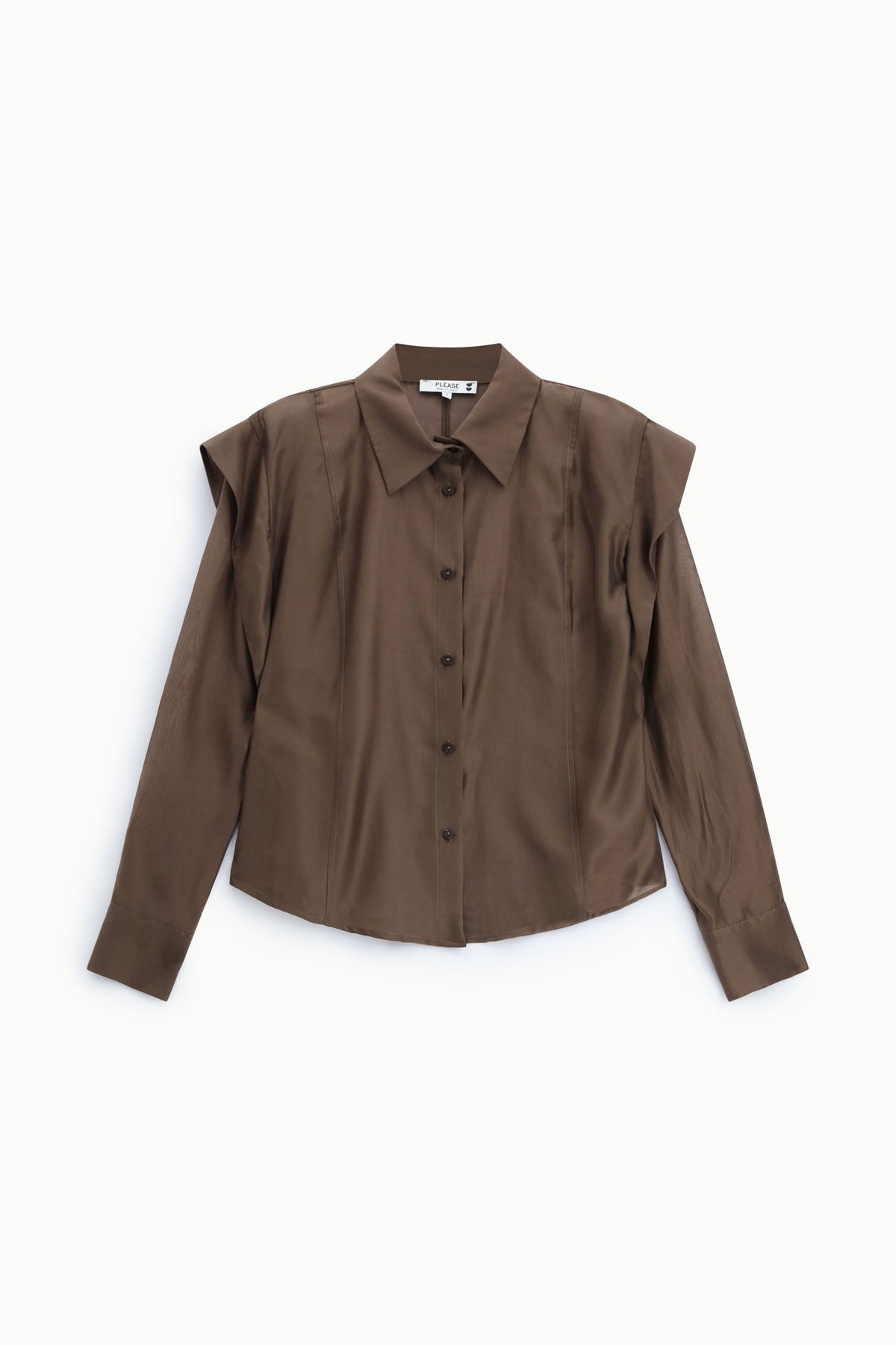 Chemise femme à épaules structurées – coupe droite – Please