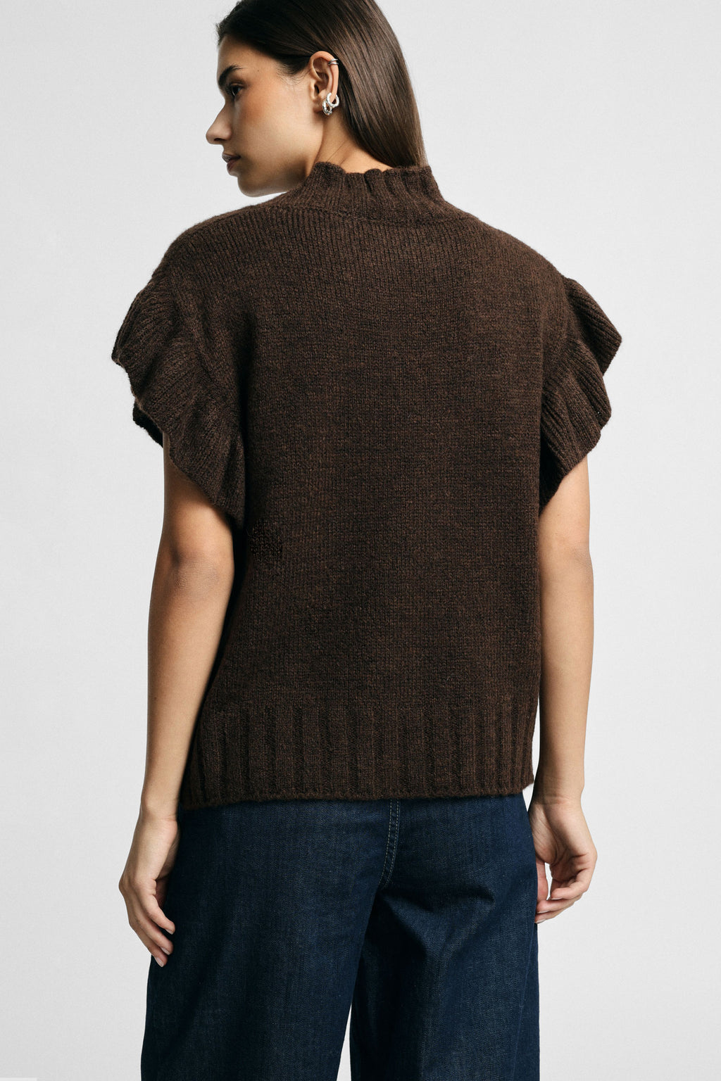 Pull sans manches à volants d'épaule – Please
