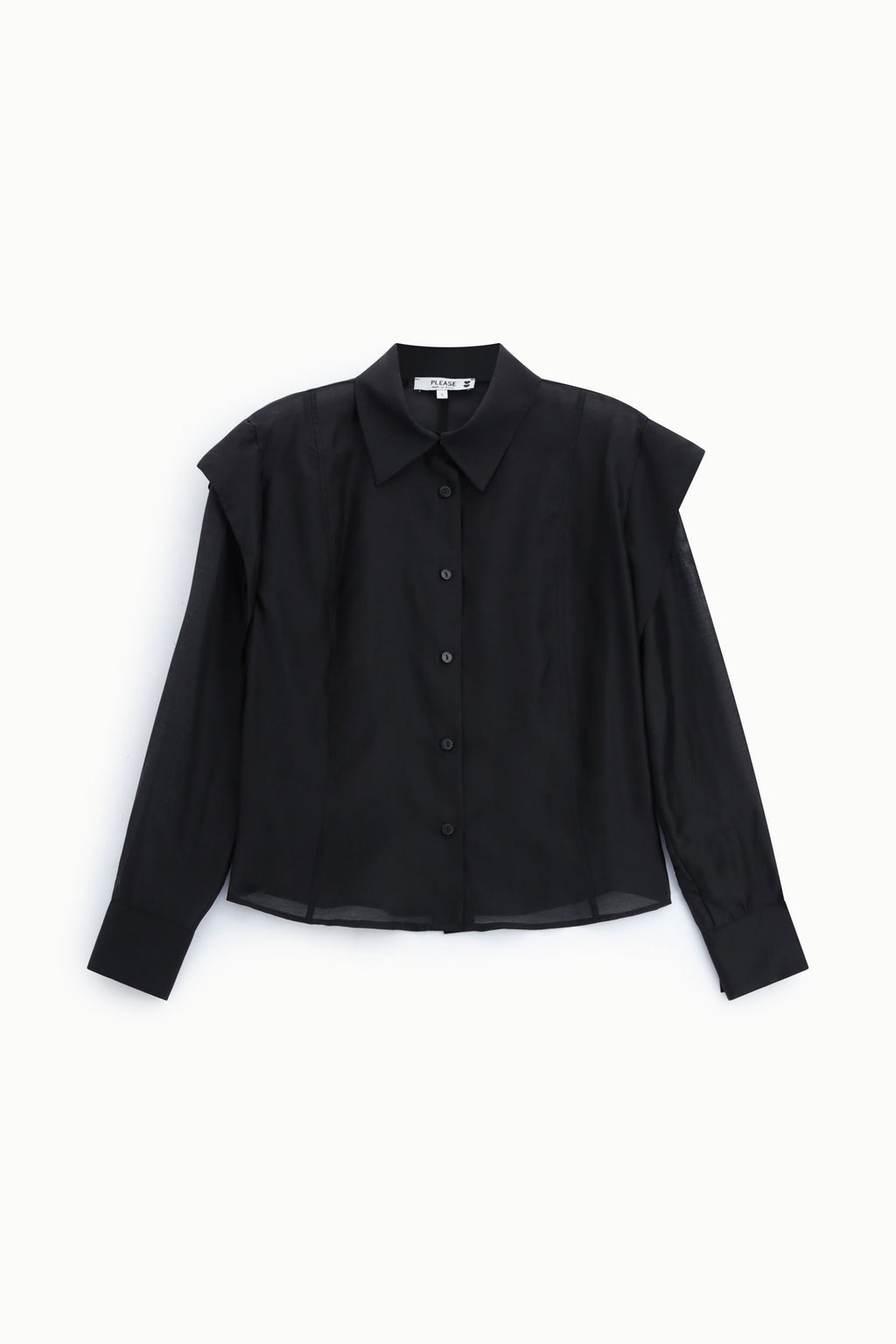 Chemise femme à épaules structurées – coupe droite – Please