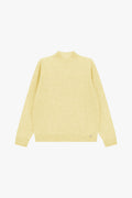 Pull col cheminée femme en laine et cachemire, coloris jaune pâle – Please