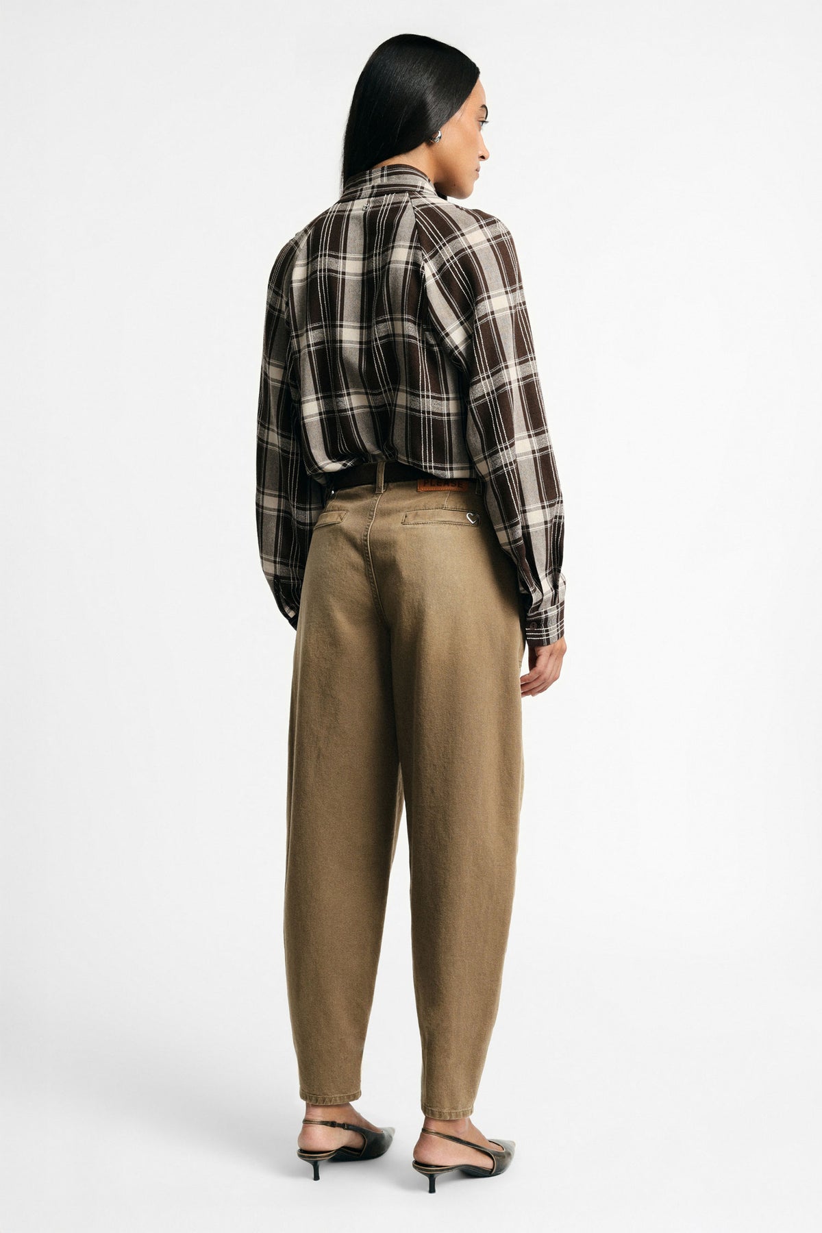 Pantalon ballon poches plaquées Beige kaki Please