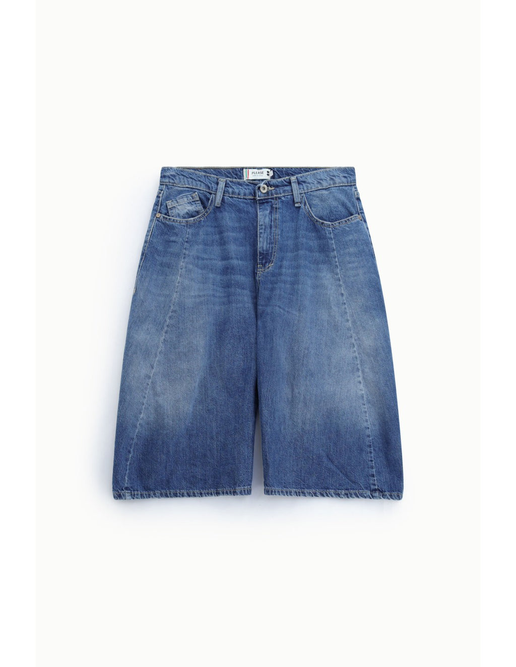 Bermuda en denim délavé Bleu denim Please