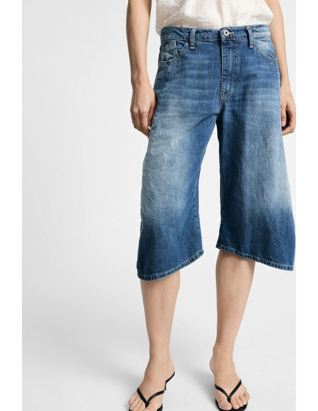 Bermuda en denim délavé Bleu denim Please