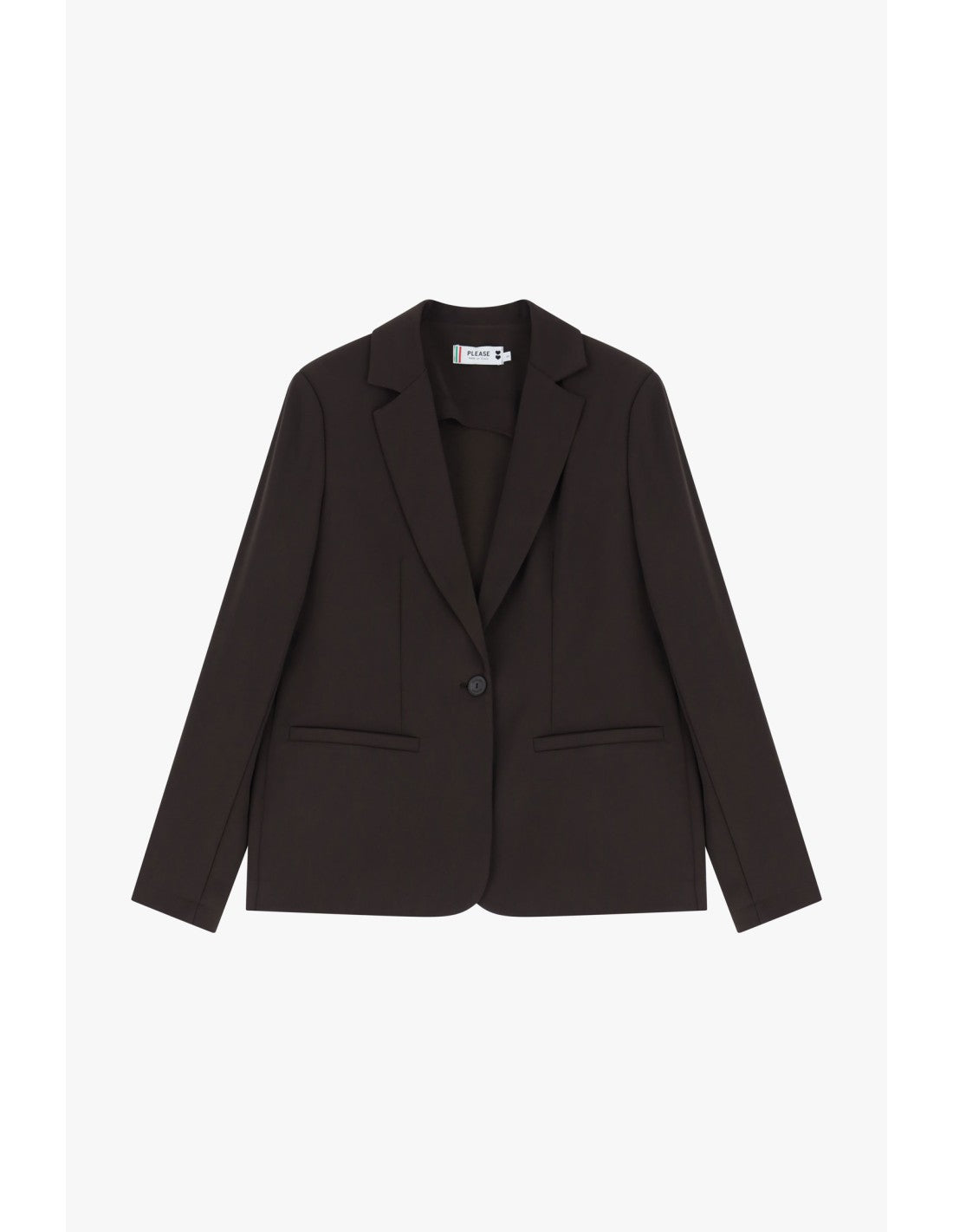 Blazer de tailleur en crêpe fluide Chocolat Please