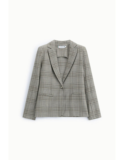 Blazer prince-de-galles Gris et beige Please