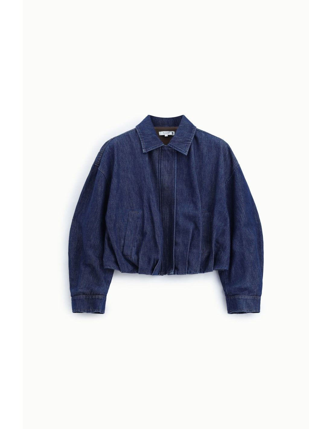 Blouson court en denim Bleu denim foncé Please