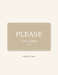 Carte cadeau Please