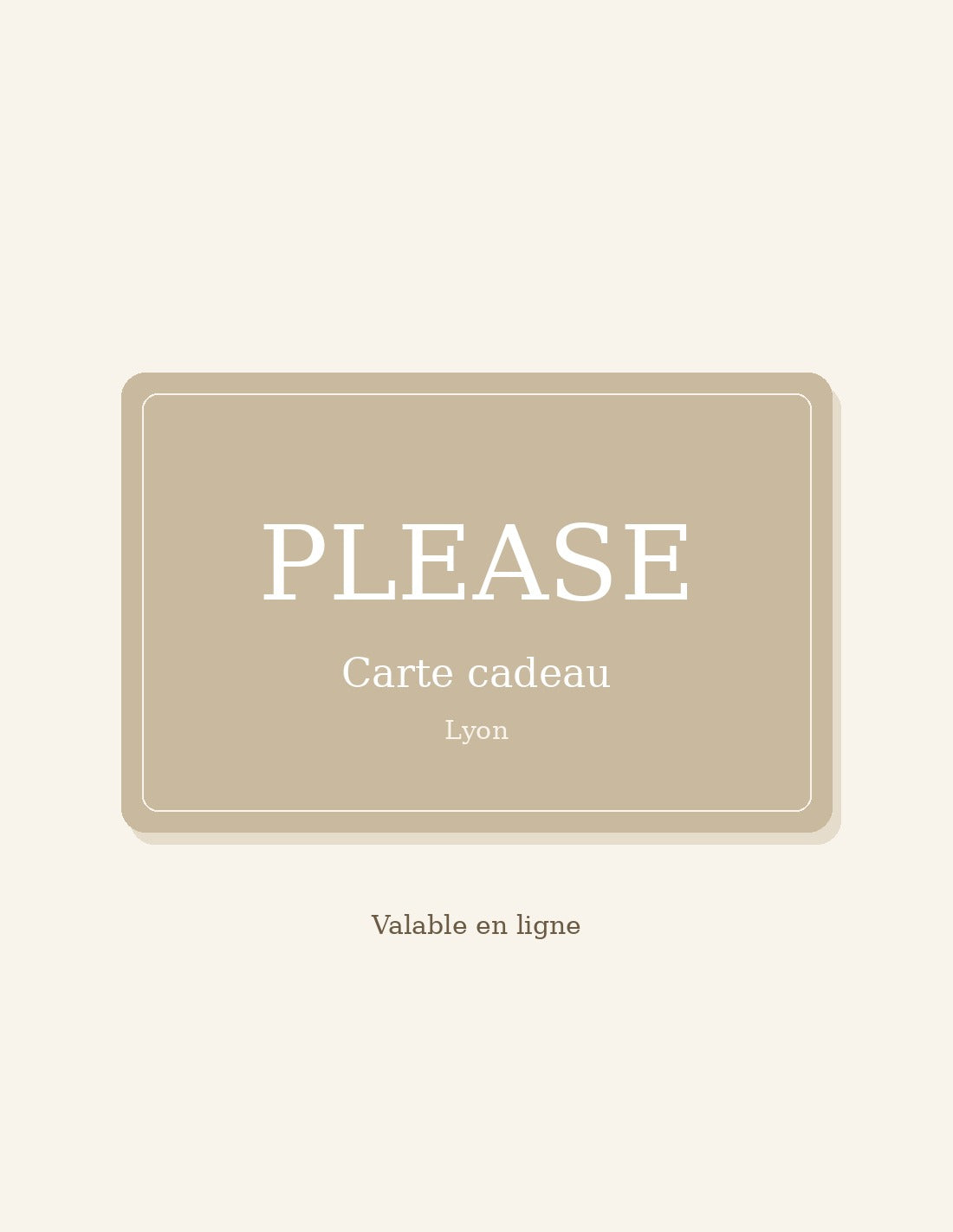 Carte cadeau Please