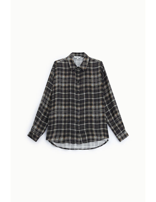 Chemise à carreaux fluide Gris Please
