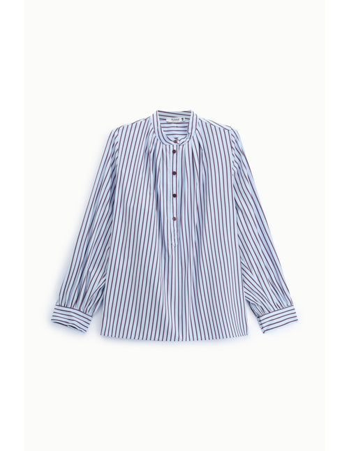 Chemise col officier a rayures - Please